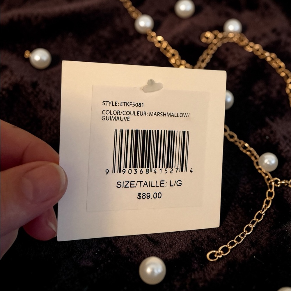 Ellen Tracy Ivory Sweater with Metallic Details - Picture 5 of 11